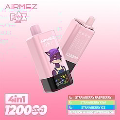 airmez fox 120000 puffs 4in1 flavor switching original genuine 80k led display type c charging port customizable fast shipping