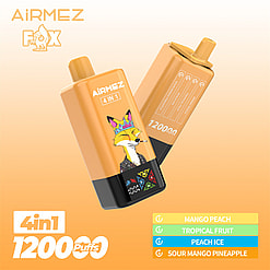 airmez fox 120000 puffs 4in1 flavor switching original genuine 80k led display type c charging port customizable fast shipping