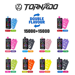 uzy tornado 30000 puffs double flavor switching original genuine 20k type c charging port led display customizable. fast shipping