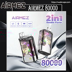 airmez 80000 puffs 2in1 flavor switching original genuine 80k led display type c charging port customizable fast shipping