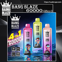 Bang Blaze 4in1 60000 puffs 4 Flavor Switching Original Genuine Intake Port 60K Customizable. Fast shipping