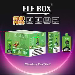 elf box digital 12000 puffs original genuine disposable vape type c charging port crystal 12k customizable. fast shipping
