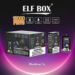 elf box digital 12000 puffs original genuine disposable vape type c charging port crystal 12k customizable. fast shipping
