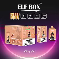 elf box digital 12000 puffs original genuine disposable vape type c charging port crystal 12k customizable. fast shipping