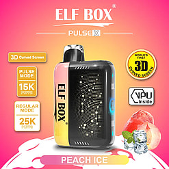 elf box pulse x 25000 puffs original genuine disposable vape starry sky type c charging port crystal 25k customizable. fast shipping