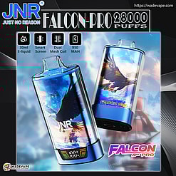 jnr falcon pro 28000 puffs original genuine disposable vape led display type c charging port crystal 28k customizable. fast shipping