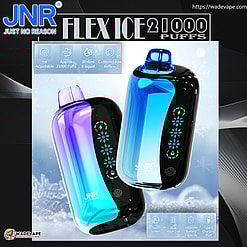 jnr flex ice 21000 puffs original genuine disposable vape led display type c charging port crystal 21k customizable. fast shipping