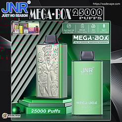 jnr mega box 25000 puffs original genuine disposable vape type c charging port crystal 25k customizable. fast shipping