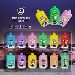 uzy bang digital 15000 puffs three flavor switching original genuine 15k type c charging port led display customizable. fast shipping