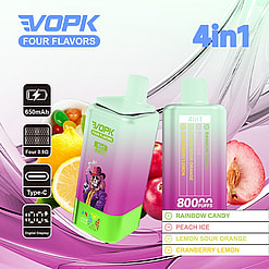 vopk 80000 puffs four flavors switch original genuine 4in1 80k type c charging port led display customizable. fast shipping