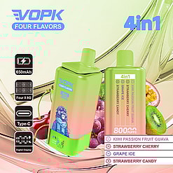 vopk 80000 puffs four flavors switch original genuine 4in1 80k type c charging port led display customizable. fast shipping