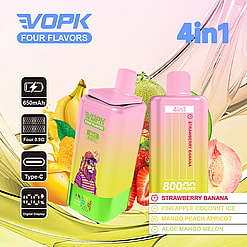 vopk 80000 puffs four flavors switch original genuine 4in1 80k type c charging port led display customizable. fast shipping