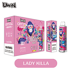 uwin crystal 10000 puffs original genuine 10k puffs type c charging port led display customizable. fast shipping