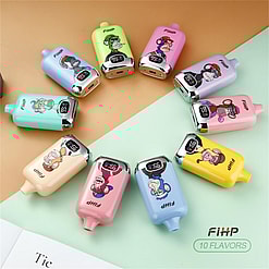 fihp digital 12000 puffs original genuine disposable vape type c charging port fihp 12k customizable fast shipping
