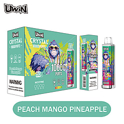 uwin crystal 10000 puffs original genuine 10k puffs type c charging port led display customizable. fast shipping