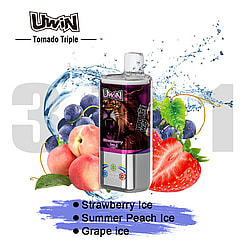 uwin tornado triple 60000 puffs three flavors switching 3in1 original genuine 60k type c charging port led display customizable. fast shipping