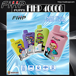 fihp 40000 puffs double flavors original genuine disposable vape type c charging port fihp 40k customizable fast shipping