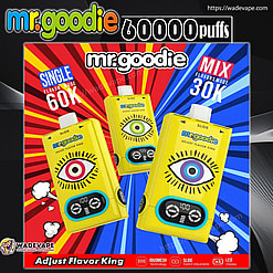 mr.goodie 60000 puffs adjust flavor king 60k 3 flavor switching original genuine mr.goodie 60k 3in1 customizable. fast shipping