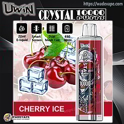 uwin crystal 10000 puffs original genuine 10k puffs type c charging port led display customizable. fast shipping