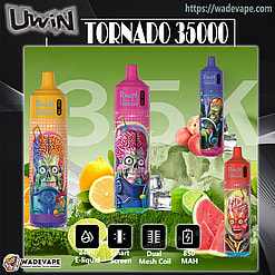uwin randm tornado beat 35000 puffs original genuine 35k puffs music mode type c charging port led display customizable. fast shipping