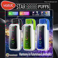 vozol star 20000 puffs original vozol 20k lcd mirror screen disposable electronic cigarettes eu warehouse 3 5 days delivery