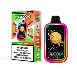 mr.goodie 50000 puffs adjustable ice level original genuine mr.goodie 50k puffs led display customizable. fast shipping