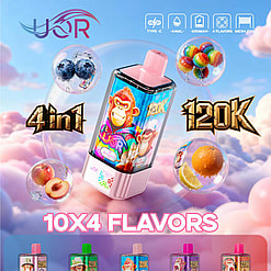 uor 120000 puffs 4 flavor switching original genuine uor 120k 4in1 flavor disposable vape customizable. fast shipping