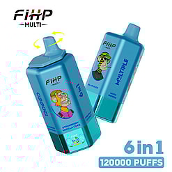 fihp multi 120000 puffs 6in1 flavors original genuine six flavors disposable vape type c charging port fihp 120k customizable fast shipping