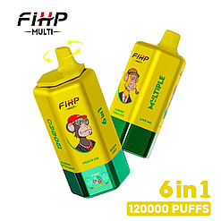 fihp multi 120000 puffs 6in1 flavors original genuine six flavors disposable vape type c charging port fihp 120k customizable fast shipping