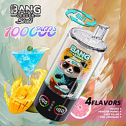 bang leader 100000 puffs original bang leader 100k 4 flavors in 1 vape led display type c port disposable e cigarettes customizable. fast shipping