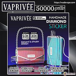 vaprivee 50000 puffs original vaprivee 50k handbag disposable vape led display type c charging port customizable. fast shipping