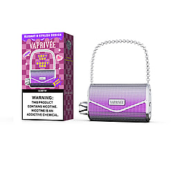 vaprivee 50000 puffs original vaprivee 50k handbag disposable vape led display type c charging port customizable. fast shipping