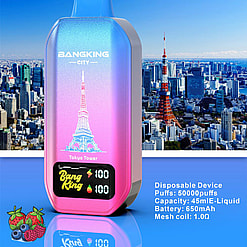 bang king city 50000 puffs original bang king city 50k led screen type c port disposable e cigarettes customizable. fast shipping