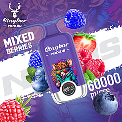 スタッグバー 60000 パフ オリジナルスタッグバー ネクサス 60k ベイプ LED ディスプレイ画面タイプ c ポート使い捨て電子タバコ eu 倉庫 3 5 日配達