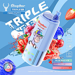 stag bar 75000 puffs original stag bar triple pro 75k vape led display screen type c port disposable e cigarettes eu warehouse 3 5 days delivery