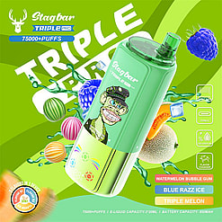 スタッグバー 75000 パフ オリジナルスタッグバー トリプルプロ 75k ベイプ LED ディスプレイ画面タイプ c ポート使い捨て電子タバコ eu 倉庫 3 5 日配達