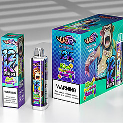 uor 12000 puffs original uor crystal 12k vape led rainbow lights type c port disposable e cigarettes customizable. fast shipping