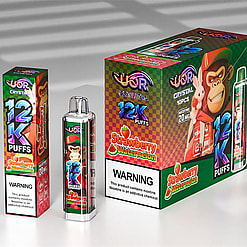 uor 12000 puffs original uor crystal 12k vape led rainbow lights type c port disposable e cigarettes customizable. fast shipping