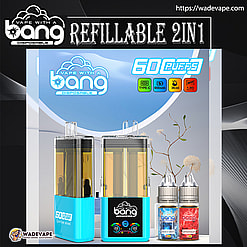 bang 60000 puffs original bang 2in1 60k can be filled with e liquid vape led display disposable e cigarettes customizable. fast shipping