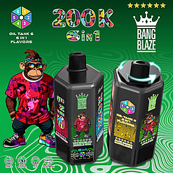 bang blaze 200000 puffs original bang blaze 200k 6 flavors in 1 vape led display type c port disposable e cigarettes customizable fast shipping