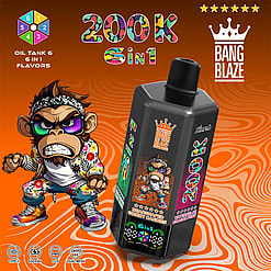 bang blaze 200000 puffs original bang blaze 200k 6 flavors in 1 vape led display type c port disposable e cigarettes customizable fast shipping