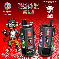 bang blaze 200000 puffs original bang blaze 200k 6 flavors in 1 vape led display type c port disposable e cigarettes customizable fast shipping