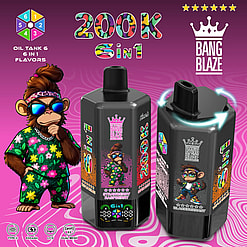 bang blaze 200000 puffs original bang blaze 200k 6 flavors in 1 vape led display type c port disposable e cigarettes customizable fast shipping