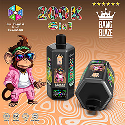 bang blaze 200000 puffs original bang blaze 200k 6 flavors in 1 vape led display type c port disposable e cigarettes customizable fast shipping