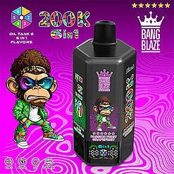 bang blaze 200000 puffs original bang blaze 200k 6 flavors in 1 vape led display type c port disposable e cigarettes customizable fast shipping