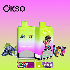 okso 60000 puffs original okso 2in1 50k double flavors vape led display type c port disposable e cigarettes customizable. fast shipping