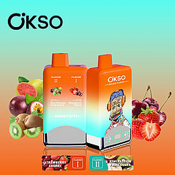 okso 60000 puffs original okso 2in1 50k double flavors vape led display type c port disposable e cigarettes customizable. fast shipping