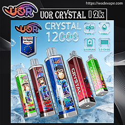 uor crystal 12000 puffs original uor crystal 12k vape cool rainbow lights disposable vape shipping from eu warehouse free shipping