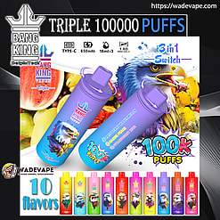 bang king triple 100000 puffs original bang king 100k 3in1 vape led display type c port disposable e cigarettes customizable fast shipping