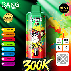 bang legend 300000 puffs original bang legend 8in1 300k vape led display type c port disposable e cigarettes customizable fast shipping